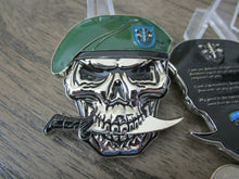 Load image into Gallery viewer, US Army 19th SFG(A) Special Forces Group Green Berets Creed Reapers Skull Challenge Coin
