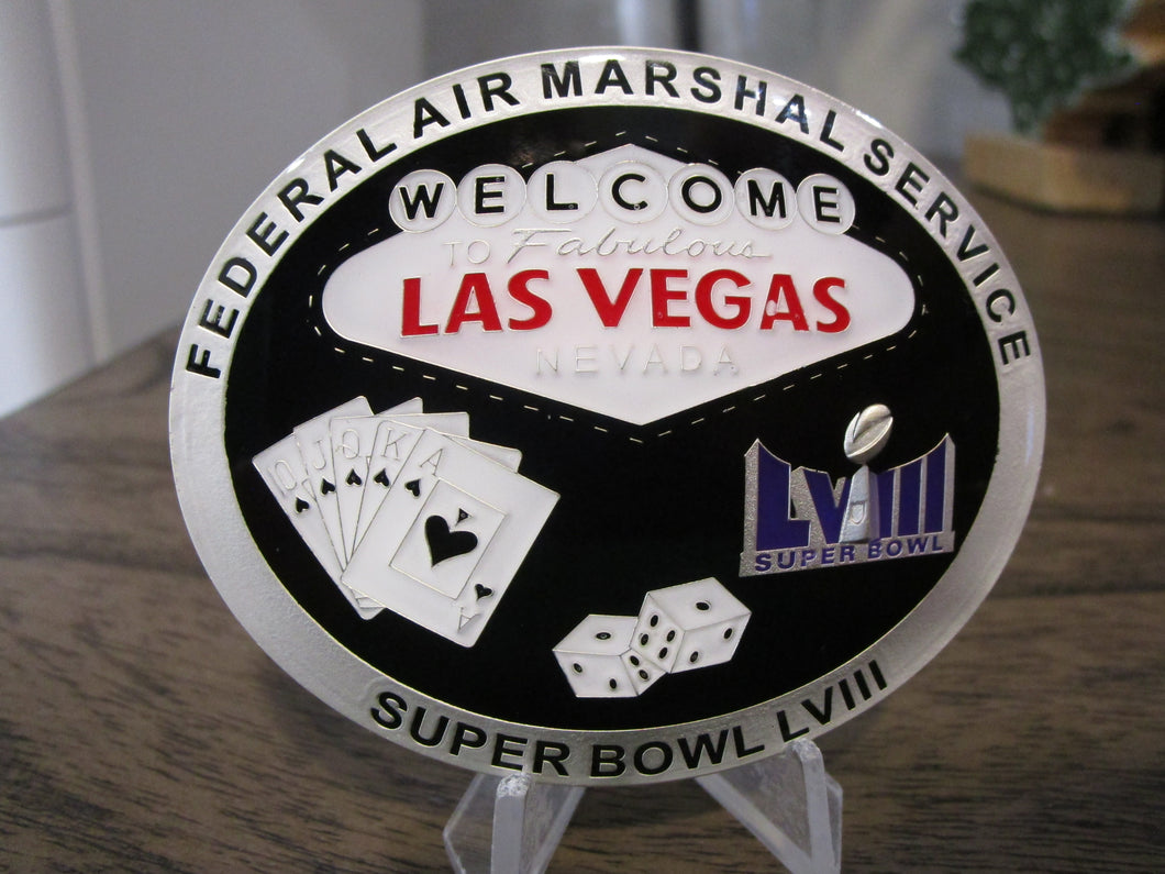 FAMS Federal Air Marshal FAM Super Bowl LVIII 2024 Las Vegas Challenge Coin
