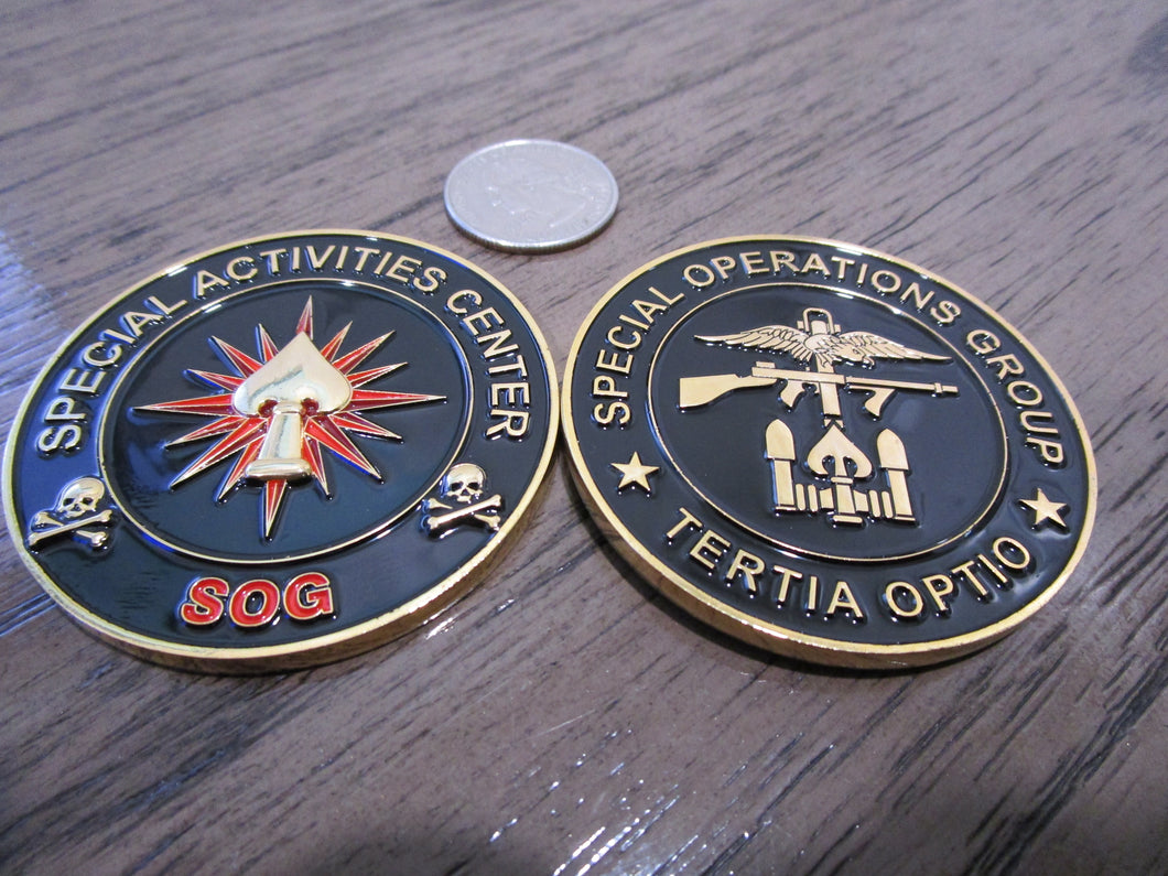 Central Intelligence Agency * Special Activities Center ( formerly Special Activities Division ) * Special Operations Group Challenge Coin