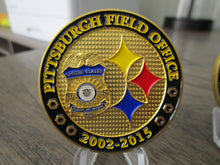 Load image into Gallery viewer, Pittsburgh Field Office Steel City Federal Air Marshal FAM Challenge Coin
