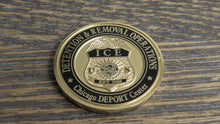 Load image into Gallery viewer, ICE Immigration &amp; Customs Enforcement Detention &amp; Removal Operations Chicago Deport Center Challenge Coin #182W
