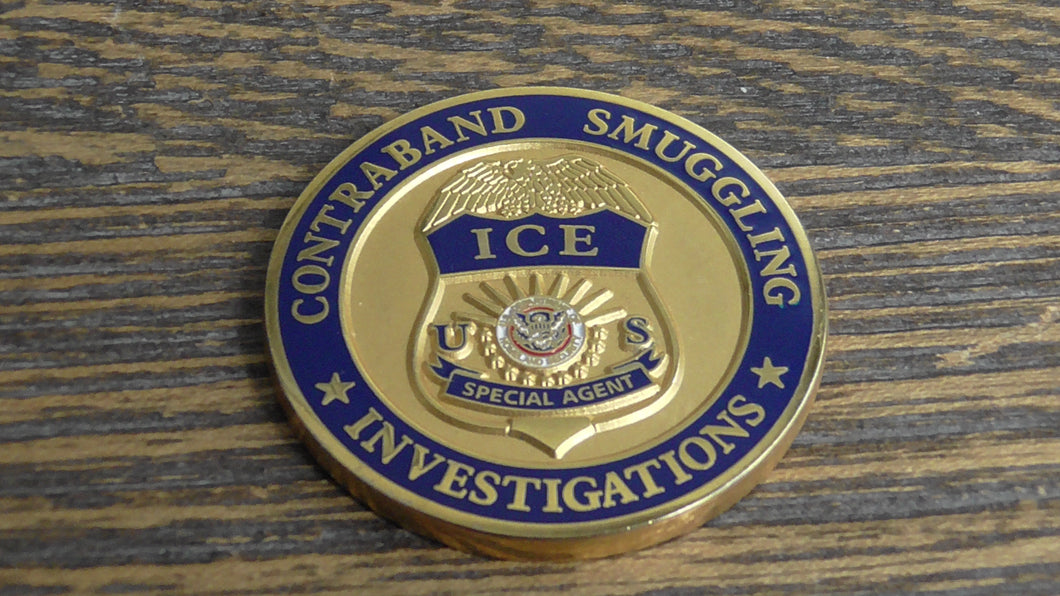 ICE Immigration & Customs Enforcement Contraband Smuggling Investigations Challenge Coin #183W