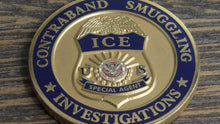 Load image into Gallery viewer, ICE Immigration &amp; Customs Enforcement Contraband Smuggling Investigations Challenge Coin #183W
