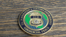 Load image into Gallery viewer, ICE Immigration &amp; Customs Enforcement Commercial Fraud Challenge Coin #187W
