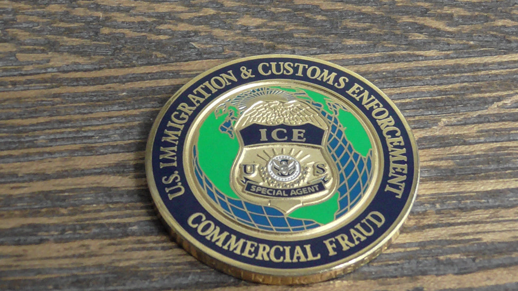 ICE Immigration & Customs Enforcement Commercial Fraud Challenge Coin #187W