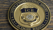 Load image into Gallery viewer, ICE Immigration &amp; Customs Enforcement Office Of International Affairs Attache Bogota Colombia Human Smuggling &amp; Trafficking Unit Challenge Coin #188W
