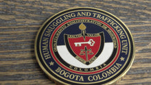 Load image into Gallery viewer, ICE Immigration &amp; Customs Enforcement Office Of International Affairs Attache Bogota Colombia Human Smuggling &amp; Trafficking Unit Challenge Coin #188W
