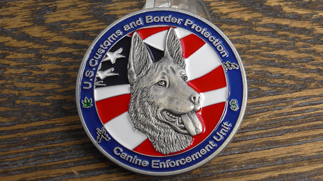 CBP  US Customs & Border Protection K-9 Enforcement Unit Port Of San Diego Tecate Challenge Coin #294W