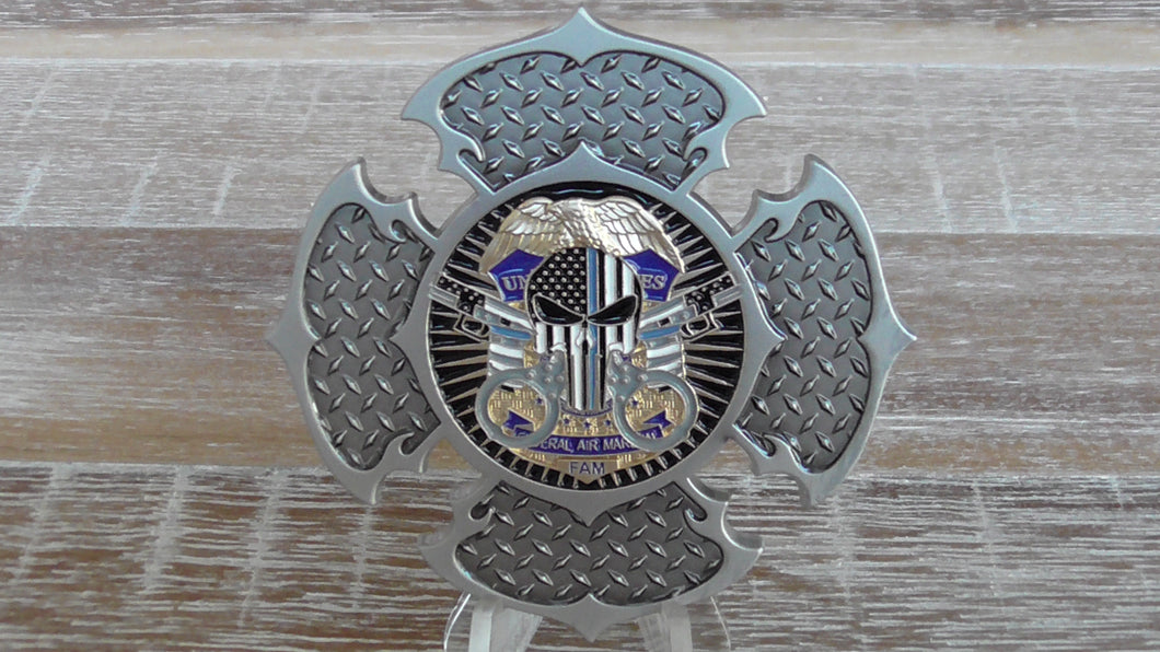 FAM FAMS Federal Air Marshal Punisher Celtic Style Challenge Coin