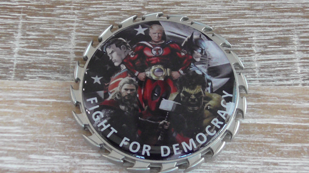 FAM FAMS Federal Air Marshal POTUS Trump & Superheroes Fight For Democracy Challenge Coin