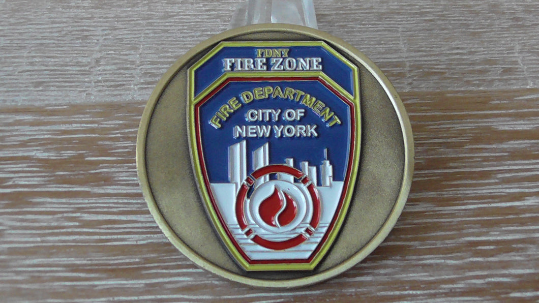 FDNY Fire Zone Fire Department City Of New York Challenge Coin #793Y