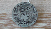 Load image into Gallery viewer, FDNY EMS 25th Anniversary 1996 - 2021 Challenge Coin #795Y
