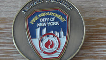 Load image into Gallery viewer, FDNY Fire Department City Of New York 20th Anniversary 9/11/2001 Challenge Coin #797Y
