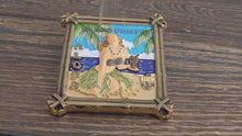 Load and play video in Gallery viewer, Large Island Chief Tiki Hut Hawaiian CPO USN Pin Up Girl Challenge Coin
