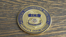 Load and play video in Gallery viewer, ICE Immigration &amp; Customs Enforcement Critical Infrastructure Protection Worksite Enforcement Challenge Coin #184W
