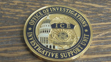 Load and play video in Gallery viewer, ICE Immigration &amp; Customs Enforcement Investigative Support Unit Challenge Coin # 185W
