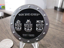 Load image into Gallery viewer, US Navy Chief USN CPO Popeye Chief Petty Officer Ask The Chief Challenge Coin
