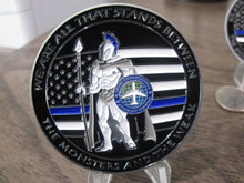 Load image into Gallery viewer, FAM FAMS TSA Federal Air Marshal Spartan We Are All That Stands Against The Monsters And The Weak Challenge Coin
