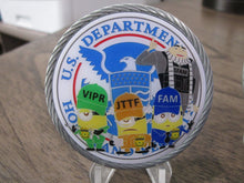 Load image into Gallery viewer, Federal Air Marshal Joint Terrorism TF VIPR JTTF FAM Minions Challenge Coin
