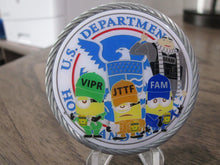 Load image into Gallery viewer, Federal Air Marshal Joint Terrorism TF VIPR JTTF FAM Minions Challenge Coin
