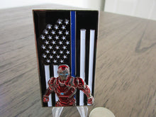 Load image into Gallery viewer, Superhero Iron Man Thin Blue Line TBL Law Enforcement Police Challenge Coin
