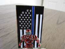 Load image into Gallery viewer, Superhero Iron Man Thin Blue Line TBL Law Enforcement Police Challenge Coin
