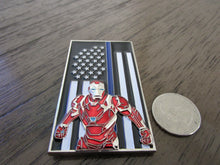 Load image into Gallery viewer, Superhero Iron Man Thin Blue Line TBL Law Enforcement Police Challenge Coin
