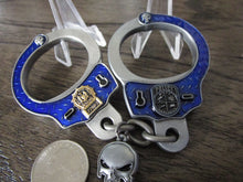 Load image into Gallery viewer, NYPD Narcotics Narco Handcuffs With Punisher Key Blue Version Challenge Coin
