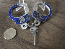 Load image into Gallery viewer, NYPD Narcotics Narco Handcuffs With Punisher Key Blue Version Challenge Coin
