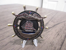 Load image into Gallery viewer, USN USS Constitution Ship &#39;s Wheel Navy Chief Navy Pride CPO Challenge Coin
