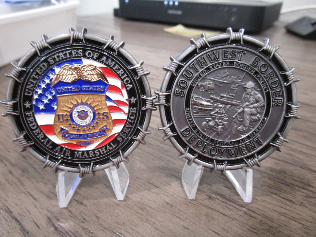 Federal Air Marshal FAM FAMs Southwest Border Deployment Challenge Coin