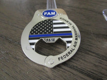 Load image into Gallery viewer, US Federal Air Marshal Service FAM FAMS Handcuff Bottle Opener Challenge Coin
