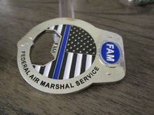 Load image into Gallery viewer, US Federal Air Marshal Service FAM FAMS Handcuff Bottle Opener Challenge Coin
