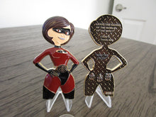 Load image into Gallery viewer, Superhero Elastigirl Mrs Incredibles Ask The Chief Serialized # Navy Chief USN CPO Challenge Coin
