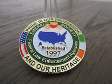 Load image into Gallery viewer, Federal Law Enforcement Agencies Emerald Society ESFLEA Challenge Coin
