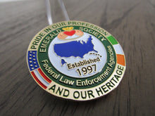 Load image into Gallery viewer, Federal Law Enforcement Agencies Emerald Society ESFLEA Challenge Coin
