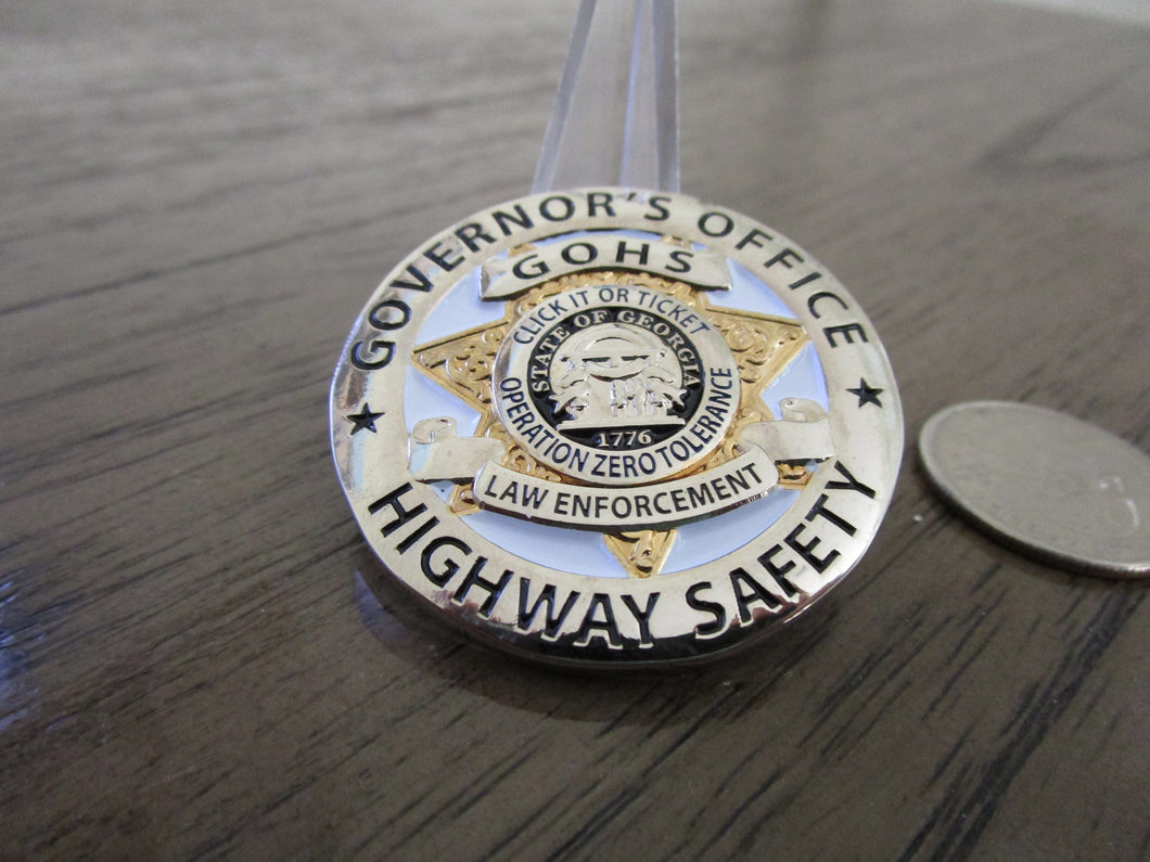 Operation Click It or Ticket Georgia Police Sheriff Trooper GOHS Challenge Coin