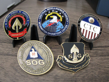 Load image into Gallery viewer, Lot of 16 CIA Challenge Coins SAD SOG Seal Team VI Spy vs Spy NOC
