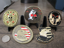 Load image into Gallery viewer, Lot of 16 CIA Challenge Coins SAD SOG Seal Team VI Spy vs Spy NOC
