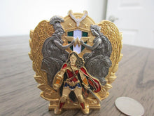 Load image into Gallery viewer, Large NYPD Wonder Woman Seek Peace But Prepare For War Challenge Coin Silver V
