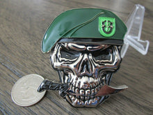 Load image into Gallery viewer, US Army 10th SFG(A) Special Forces Group Green Berets Creed Reapers Skull Challenge Coin
