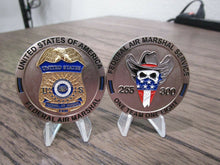 Load image into Gallery viewer, Federal Air Marshal One Team One Fight Western Masked Skull Challenge Coin
