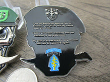 Load image into Gallery viewer, US Army 10th SFG(A) Special Forces Group Green Berets Creed Reapers Skull Challenge Coin
