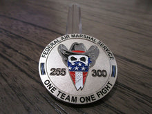 Load image into Gallery viewer, Federal Air Marshal One Team One Fight Western Masked Skull Challenge Coin
