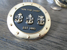 Load image into Gallery viewer, United States Navy Chief USN CPO Popeye Chief Petty Officer Ask The Chief Challenge Coin
