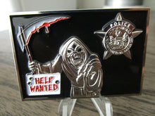 Load image into Gallery viewer, Chicago Police Department CPD Grim Reaper Help Wanted Murder City Challenge Coin
