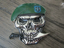 Load image into Gallery viewer, US Army 19th SFG(A) Special Forces Group Green Berets Creed Reapers Skull Challenge Coin
