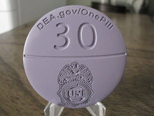 Load image into Gallery viewer, DEA Drug Enforcement Administration One Pill Can Kill Purple Challenge Coin
