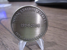 Load image into Gallery viewer, Vintage USN Naval Station Everett 10th Anniversary 1994 - 2004 Challenge Coin
