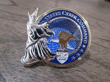 Load image into Gallery viewer, US Cyber Command CYBERCOM USN USAF Army USMC NSA Wizard Challenge Coin
